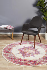 Babylon 211 Pink Round Rug
