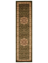 Istanbul Medallion Classic Pattern Runner Rug Green