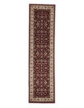 Sydney Classic Runner Red With Ivory Border Runner Rug