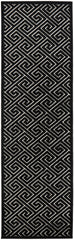 York Alice Black & Gold Runner Rug