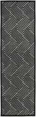 York Cindy Black & Gold Runner Rug