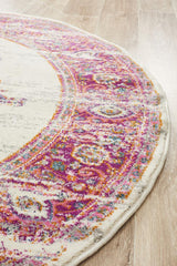 Babylon 211 Pink  Round Rug