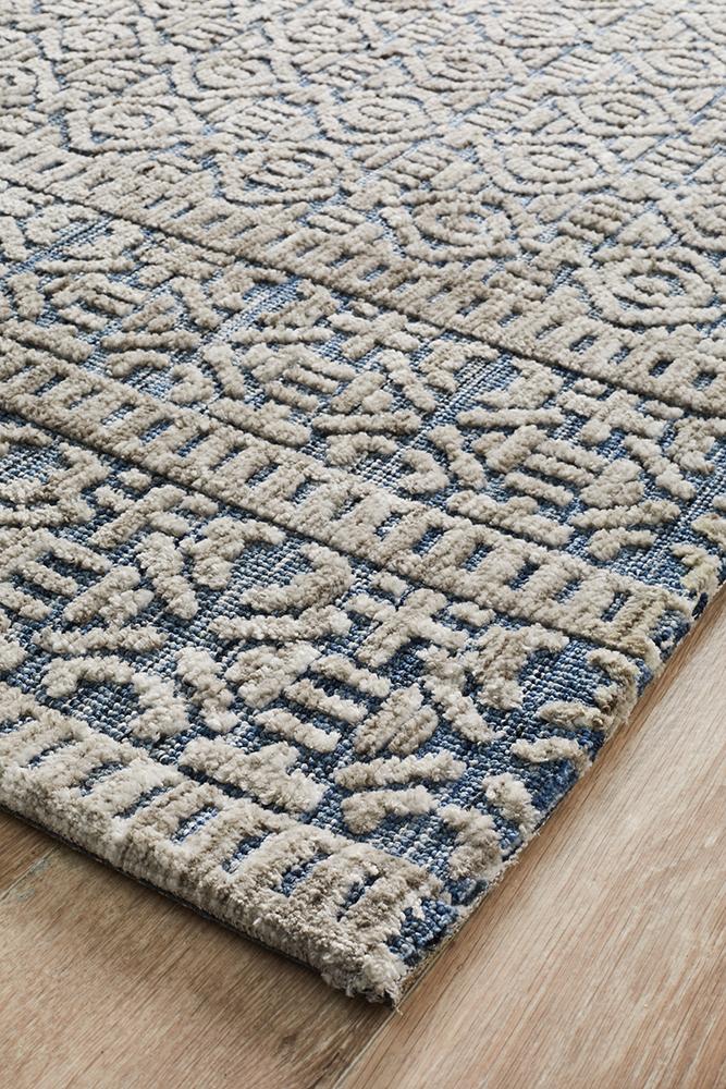 Levi Miriam Navy Grey Rug
