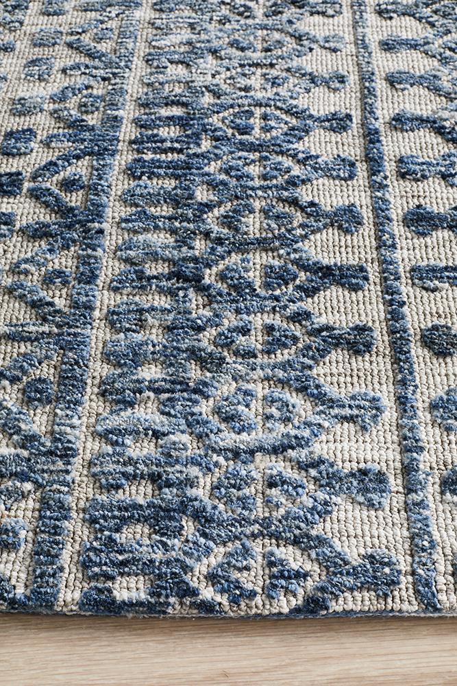 Levi Tara Navy Grey Rug