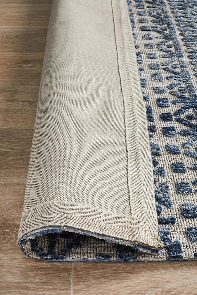 Levi Tara Navy Grey Rug