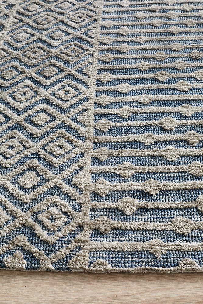 Levi Corey Navy Grey Rug