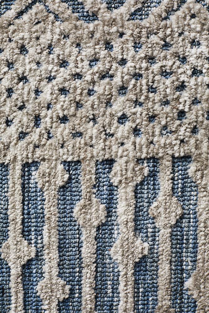 Levi Corey Navy Grey Rug