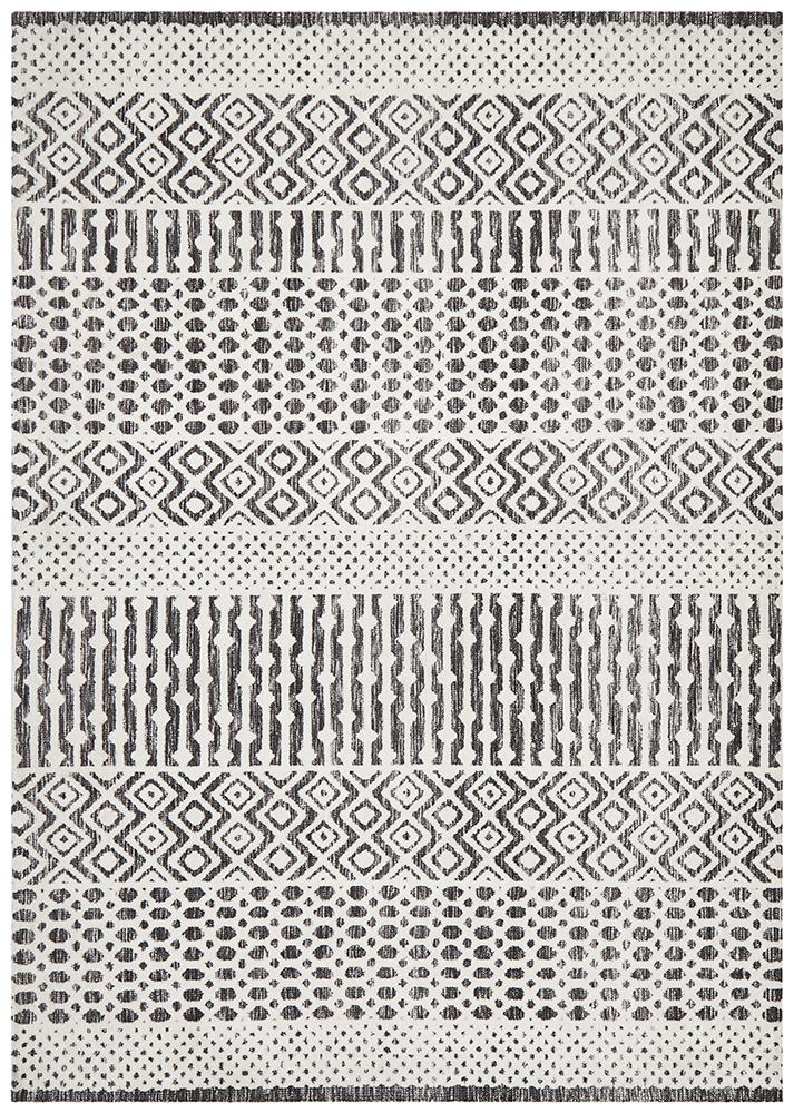 Levi Emma Ivory Black Rug