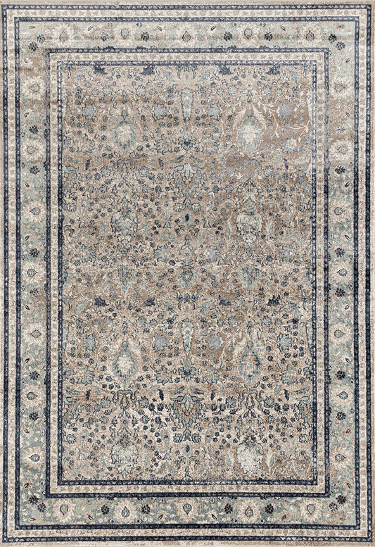 Providence Esquire Rim Traditional Beige Rug